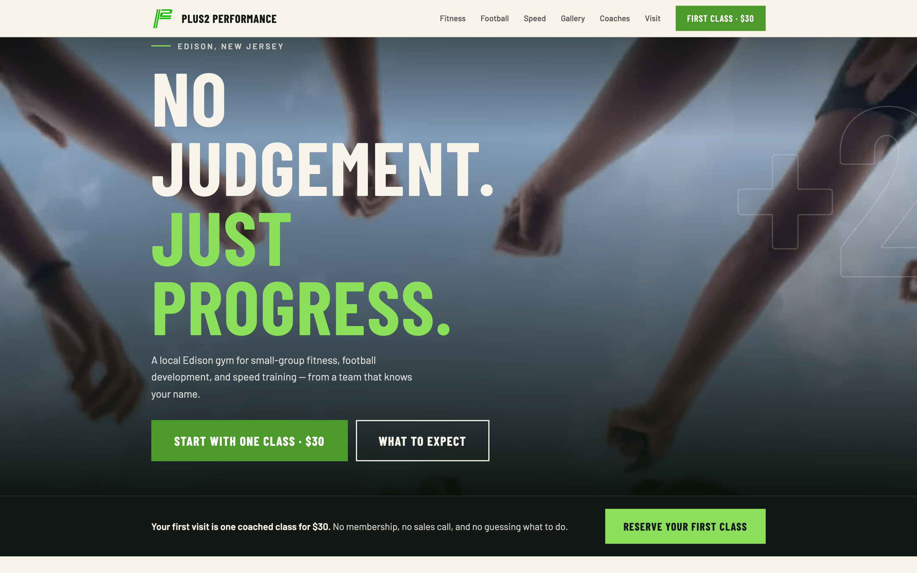 Plus2 Performance website, built by CoachesVault